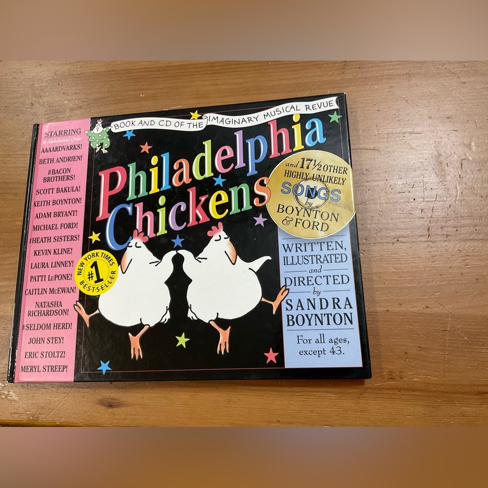 Sandra Boynton: Philadelphia Chickens hard back book and musical songs CD set.